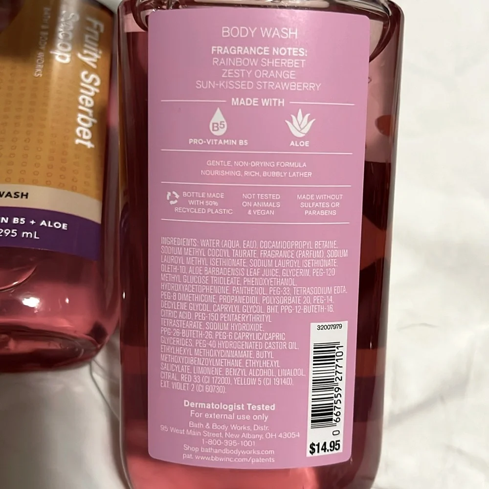 NEW- Bath & Body Works - Fruity Sherbet Scoop Body Wash - Picture 3 of 3